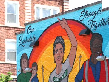 Mural in Little Village, a densely populated area in southwest Chicago.