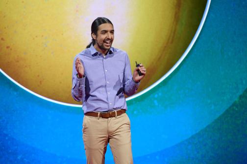 EDF's Daniel Zavala-Arais giving a TED Talk on global warming